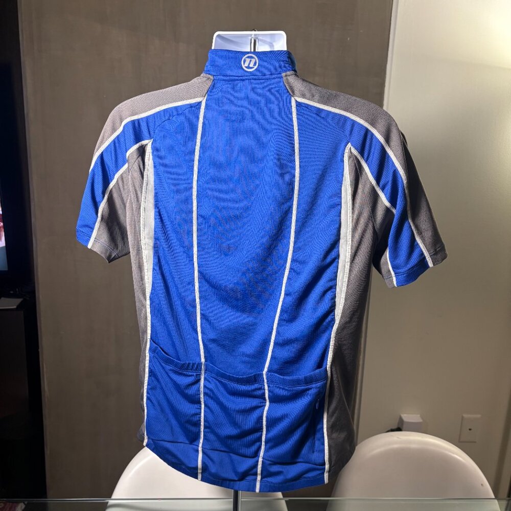 Novara Men’s Cycling Jersey – Blue & Gray Short Sleeve Zip-Up - Picture 2 of 7